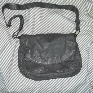 gray crossbody purse